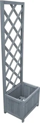 Produktbild von "Rabatt" Spalier mit Blumenkasten - Elegantes Design - 40x30x135 cm Massivholz Tanne - Beete CC3594