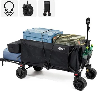 Produktbild von Famanu Festivalwagen mit Breitreifen und Bremsen - Campingwagen und Strandtrolley