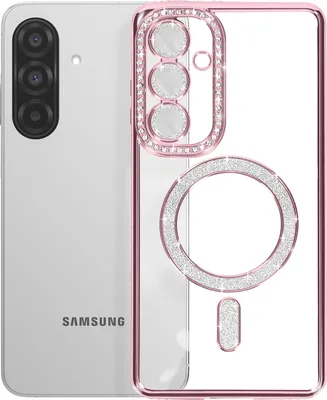 Immagine prodotto di Avizar, custodia a diamante per Samsung Galaxy A26 MagSafe con bordo strass, rosa