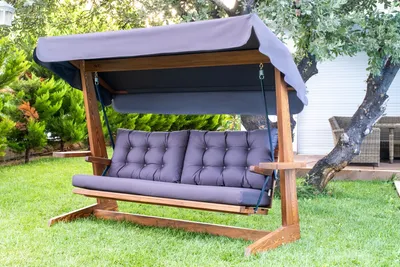 Produktbild von Skye Decor, Viva 2400 - Anthracite, Dreifach-Schaukelstuhl für den Garten, 100 % Fichte, Anthrazit, 237 x 100 x 175 cm
