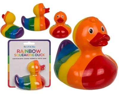 Produktbild von OOTB Regenbogen Quietsche-Ente Pride ca. 10 cm