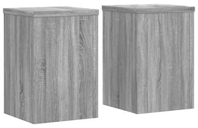 Zdjęcie produktu dla vidaXL Stojak na rośliny 2 szt. Szara Sonoma 25x25x35 cm Materiał drewnopochodny