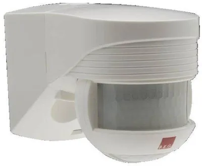 Productafbeelding van 91001 Opbouw, bewegingsmelder, 140° relais, wit, IP54