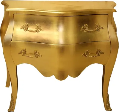 Produktbild von Casa Padrino Barock Kommode Gold 100 cm mit 2 Schubladen - Antik Stil Möbel Wohnzimmer