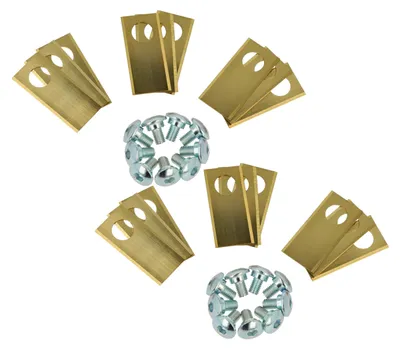 Produktbild von vhbw 18x Ersatz-Messer kompatibel mit Worx Landroid Rasenmäher - Ersatzklinge Silber Gold, Stahl (Titanbeschichtung)