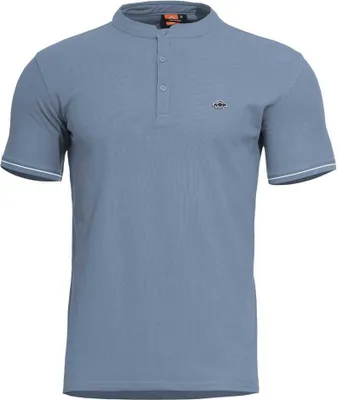 Produktbild von Pentagon Levantes Henley Stripes Kurzarm-poloshirt Blau L Blau L