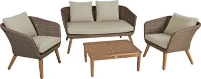 Produktbild von Garden Pleasure Sitzgruppe Arona sand, braun Kunststoff, Metall, 12-teilig