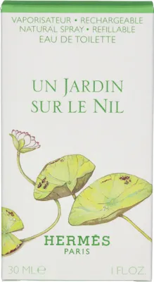 Obrázek produktu pro Hermes Un Jardin Sur Le Nil, Unisex, 30 ml, Nedoplnitelná lahvička, Sprej, Alcohol, Parfum (Fragrance), Aqua (Water), Limonene, Hydroxycitronellal, Citronellol, Hexyl..., 1 kusů