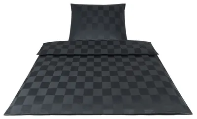 Produktbild von Elegante Bettwäsche 2244 Courage I Größe 40x80 135x200 cm I Farbe 9 Anthrazit I Reine Baumwolle