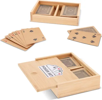 Produktbild von Pokerset / in einer Geschenkbox aus Bambus