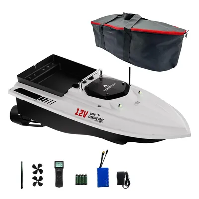 Produktbild von 46800 mAh GPS Angelkoederboot, 3 kg Köderladung, 3,6 m/s Hochgeschwindigkeit, 100 Wegpunkte, Automatische Rückkehrfunktion, 500m Fernsteuerung, D80B