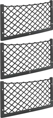 Obrázek produktu pro sada 3 sítí na zavazadla do auta šC 36 x 18 cm šC Vysoce elastické, ideální na zavazadla a časopisy šC Velikosti T4, T5 a T6 šC Pro dodávky, karavany, obytné vozy a nákladní auta
