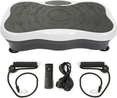 Produktbild von Vibrationsplatte Bluetooth LCD Fitness Abnehmen Fitnessgeräte Oszillierende Trainingsplattform.Schwarz-grau