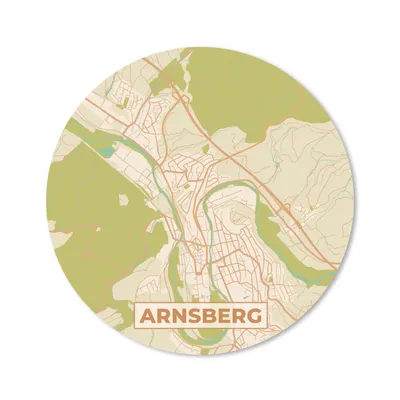 Produktbild von MuchoWow® Mauspad Mousepad Karte - Arnsberg - Karte - Vintage - Stadtplan 20x20 cm - Mousepads - Maus Mat - Pad - Mausunterlage - Schreibtischmatte