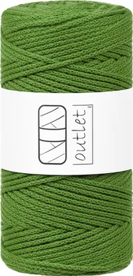 Produktbild von Spargelgrün Baumwoll-Flechtkordel 3mm 100m OUTLET
