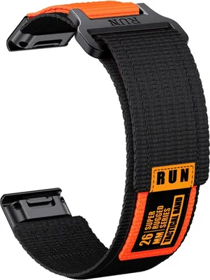 Produktbild von INF Garmin Fenix 8 Nylon-Webarmband Schwarz 26 mm