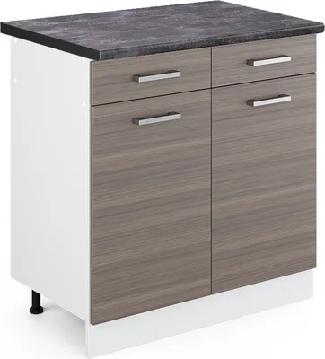 Produktbild von Küchenunterschrank Vicco R-Line Edelgrau 80 cm , AP Anthrazit, Model 46675