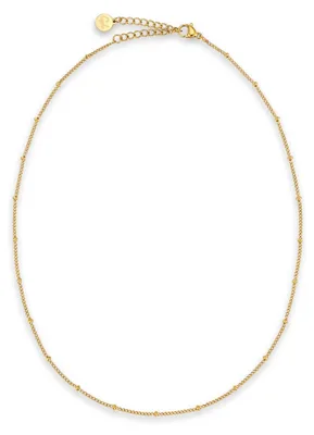 Produktbild von GD GOOD.designs Goldene Edelstahl Halskette Damen - Zarte Choker-Kette, wasserfe