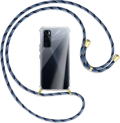 Produktbild von Handykette Backcover-Schutzhülle mit Band (Metall goldfarben) für vivo V20 SE (V2022) / Y70 - Blautöne