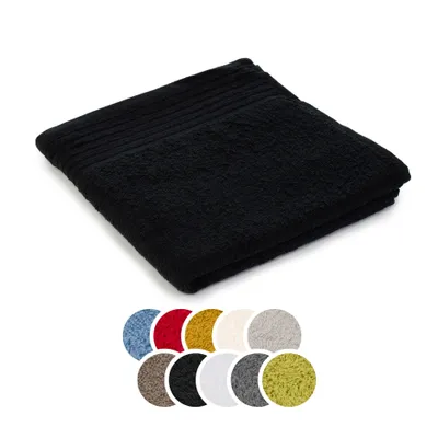 Produktbild von liebling Handtuch Baumwolle, Serie Frankfurt, 400 gr. / m², 50 x 100 cm, 60 Grad, mit hochw. Borte, saugstark, schwarz
