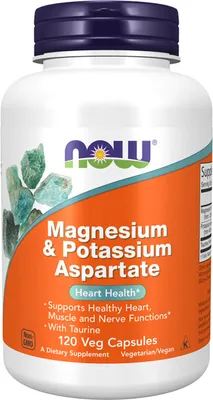 Produktbild von Magnesium & Kalium Aspartat 120 Kapseln Now Foods