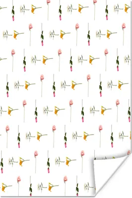 Produktbild von MuchoWow® Poster Blumen - Farben - Pastell 80x120 cm - Papierdruck
