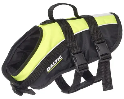 Obrázek produktu pro Záchranná vesta pro domácí zvířata, značka Baltic, žlutá, pro zvířata vážící více než 40 kg. Žlutá, pro zvířata vážící více než 40 kg