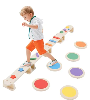 Zdjęcie produktu dla Elzusha - Deska do ćwiczeń równowagi dla dzieci 3 w 1 - Montessori, trening równowagi