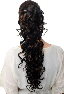 Produktbild von WIG ME UP Haarteil Zopf Locken Schwarz Braun JL-3266-1BF30