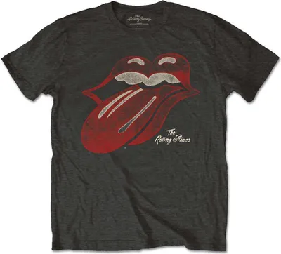 Produktbild von The Rolling Stones Vintage Tongue Logo Charcoal Grey M T-Shirt