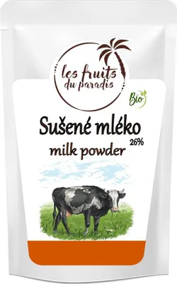Obrázek produktu pro Sušené mléko 26 % tuku BIO 200 g LES FRUITS DU PARADIS
