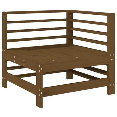 Immagine prodotto di vidaXL Divano da giardino angolare in legno di pino massiccio marrone miele