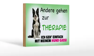 Produktbild von Holzschild Spruch 18x12cm ich geh' mit meinem Hund Gassi