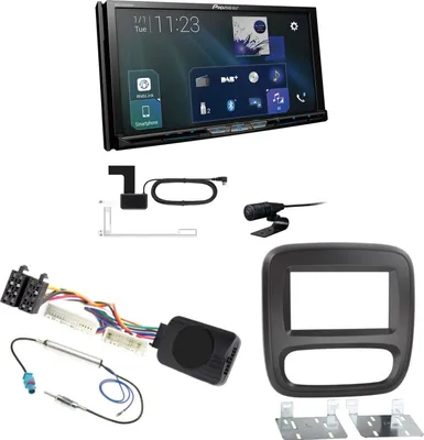 Produktbild von Pioneer AVH-Z9200DAB Bluetooth MP3 USB DAB+ CarPlay Einbauset für Fiat Talento