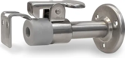 Produktbild von Türstopper Türhalter mit Fanghaken zum Festhalten aus Edelstahl | Robust und Sicher | einfache Wandmontage | inkl. Befestigungsmaterial | Torstopper