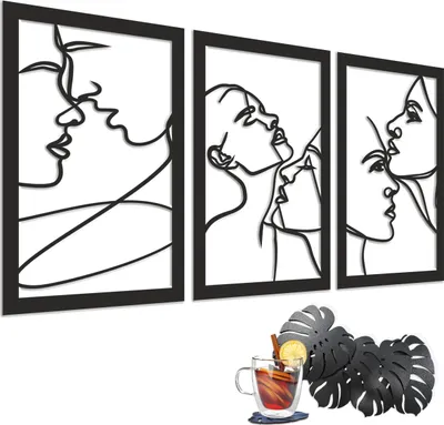 Zdjęcie produktu dla Obraz ażurowy ścienny Panel do sypialni Para zakochanych Miłość 95x159