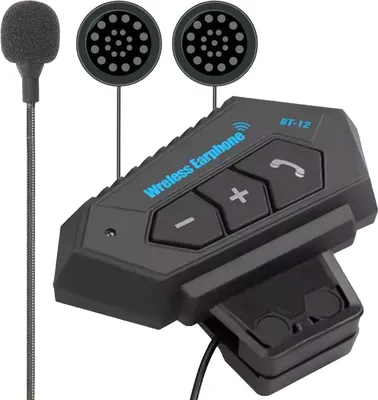 Produktbild von Stemap Motorrad Bluetooth Headset IP67 Wasserdicht Musik & Navi Wiederaufladbar
