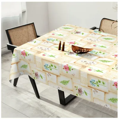 Zdjęcie produktu dla Obrus Cerata na Stół Prostokątna Zmywalna Wodoodporna Beżowa 200 x 140 cm