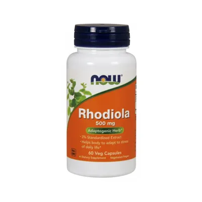 Produktbild von Now Foods Rhodiola Rosenwurz 500mg - 60 Kapseln