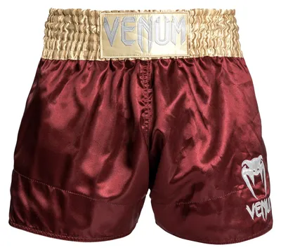 Produktbild von Venum, Classic Muay Thai Shorts, Herren, L, Burgunderrot/Gold/Weiß
