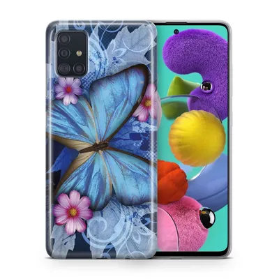 Produktbild von Handyhülle Schutzhülle für Apple iPhone 11 Case Cover Tasche Bumper Etuis TPU, Modell:Apple iPhone 11, Motiv auswählen:Schmetterling Blau