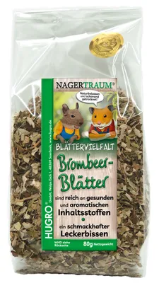 Produktbild von NT Brombeerblätter sind ein naturbelassener Snack, der für Bereicherung im Futternapf sorgt. Vorteile auf einen Blick: - 100 % naturbelassen und schon