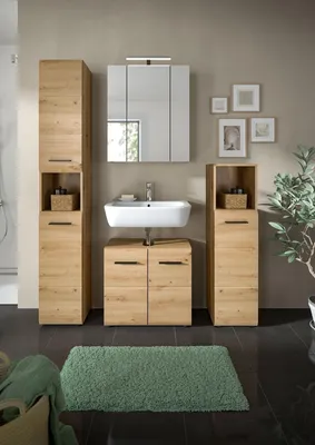 Produktbild von Badezimmer-Set >Ice< in artisan oak - 150x185x46cm (BxHxT)