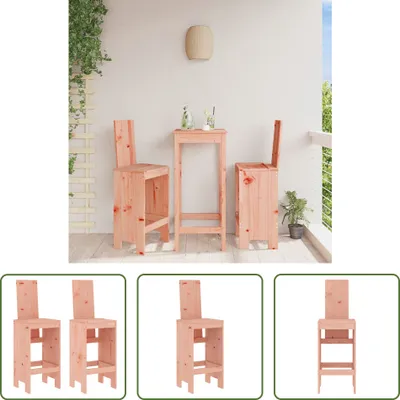 Image de The Living Store Tabouret de bar 2 pcs. 40x42x120 cm Bois massif Douglas