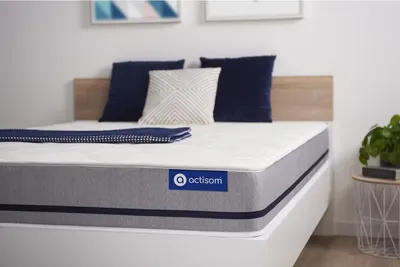 Image de Matelas Actilatex soft 80x190cm, latex et mousse à mémoire de forme, degré de fermeté 3, hauteur :20 cm, 3 zones de confort