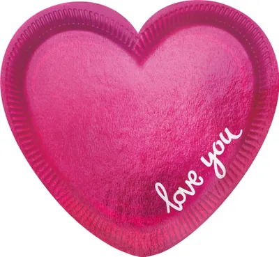 Produktbild von 6 Little love Herz Pappteller 20cm