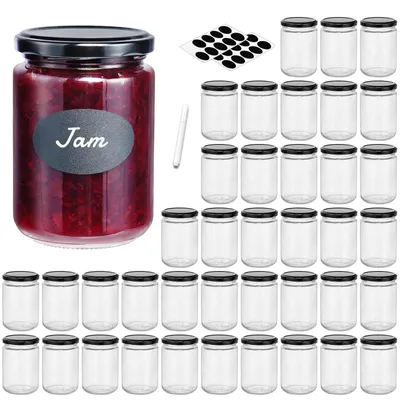 20 kleine Glasflaschen 350 ml mit Deckeln & Etiketten