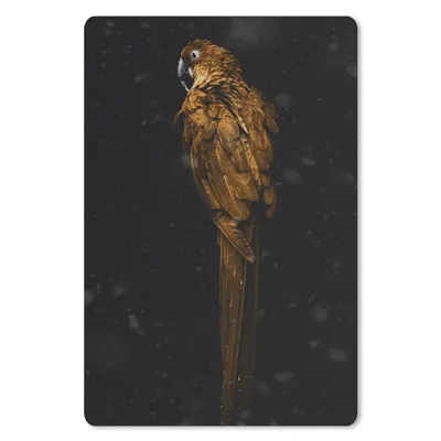Produktbild von MuchoWow® Mauspad Mousepad Vogel - Gold - Papagei 18x27 cm - Mousepads - Maus Mat - Pad - Mausunterlage
