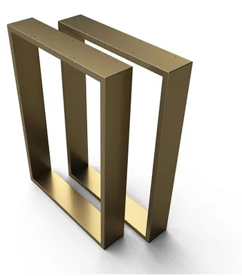 Produktbild von 1xPaar sossai Tischkufen in Gold 50x72cm Tischgestell Tischbeine Tischuntergestell TKK3 Rahmen