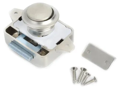 Obrázek produktu pro Zámek pro dveře, mechanismus zámku pro skříň, dlouhodobá bezpečnost nábytku, velká niklová ozdoba